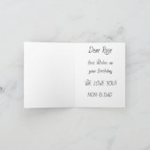 シンプルコーナーとカラフルデザイン、誕生日カード カード (内部)