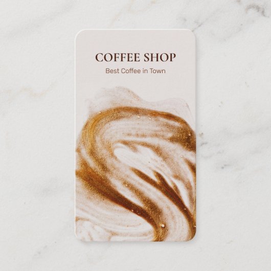 シンプルコーヒミニマルーショッププロフェッショナル 名刺 (正面)