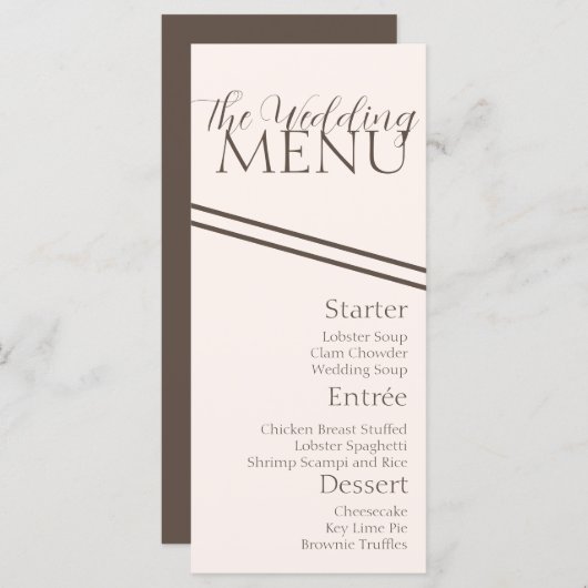 シンプルコーヒータン結婚のメニュー メニュー (正面/裏面)