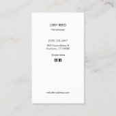 シンプルコーラルピーチヘアドレッサーシザーズサロン 名刺 (裏面)