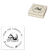 シンプルゴシックスカルヴィンテージ台本 ラバースタンプ (押印)