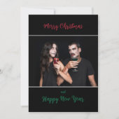 シンプルゴシック様式のメリークリスマスワンフォト シーズンカード (正面)