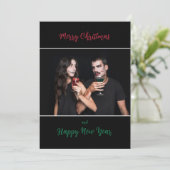 シンプルゴシック様式のメリークリスマスワンフォト シーズンカード (スタンド正面)