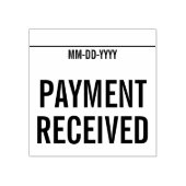 シンプルゴム印「支払受領済」 ラバースタンプ (インプリント)
