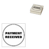 シンプルゴム印「支払受領済」 ラバースタンプ (押印)