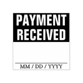 シンプルゴム印「支払受領済」 ラバースタンプ (インプリント)