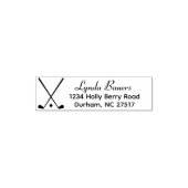 シンプルゴルフクラブ及びボールテーマ差出人住所 セルフインキングスタンプ (デザイン)