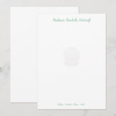 シンプルゴルフテーマデザインカスタマイズフラットノートカード サンキューカード (正面/裏面)