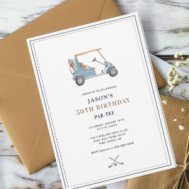 シンプルゴルフテーマPAR-T誕生日 招待状