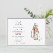 シンプルゴルフテーマPAR-T誕生日 招待状 (スタンド正面)