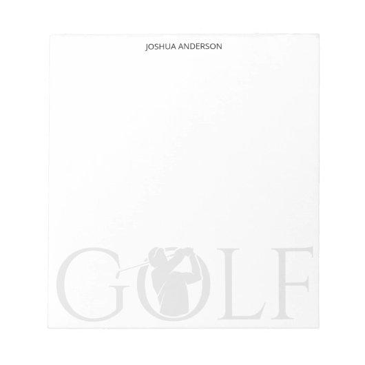 シンプルゴルフ団個人文房具 ノートパッド (正面)