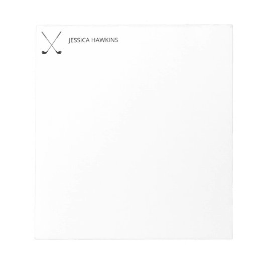 シンプルゴルフ用ファン個人文房具ゴルフクラブ ノートパッド (正面)