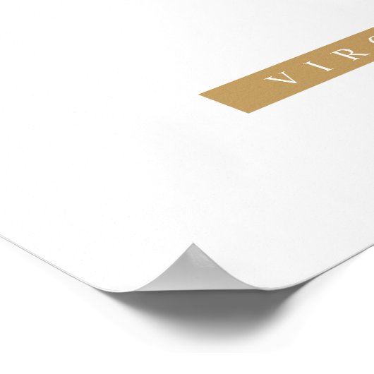 シンプルゴールデンエフェクトミニマリスト非詰引用文 ポスター (角)