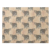 シンプルゴールデンヒョウ動物模様 ノートパッド (正面)