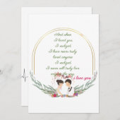 シンプルゴールデンフレームホリデーカード 案内状 (正面/裏面)