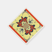 シンプルゴールデンレッドパーソナライズされたアートナプキンス スタンダードカクテルナプキン (角)