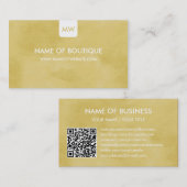 シンプルゴールデンロッドブティックモノグラムソーシャルメディア 名刺 (正面/裏面)