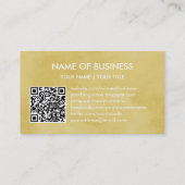 シンプルゴールデンロッドブティックモノグラムソーシャルメディア 名刺 (裏面)