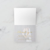 シンプルゴールドスクリプト | 結婚感謝祭 折りたたみカード サンキューカード (内部)