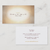 シンプルゴールドフォイルルック美しいとファッション 名刺 (正面/裏面)