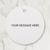 シンプルゴールドフォイル幸せ休暇ギフトモダンラベル フェイバータグ (裏面)