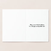 シンプルゴールドフォイル20誕生日+名前をカスタムする 箔カード (内部)