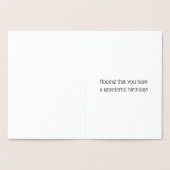 シンプルゴールドフォイル83番目の誕生日グリーティングカード 箔カード (内部)