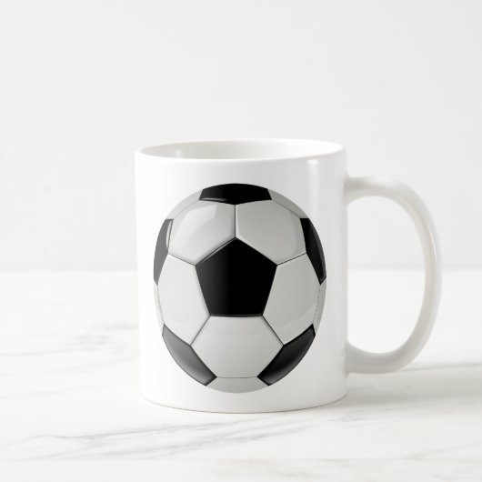 シンプルサッカーの黒白マグカップ コーヒーマグカップ (右)
