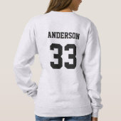 シンプルサッカーママカスタム姓&ナンバーサッカー スウェットシャツ (裏面)