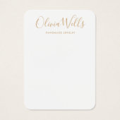 シンプルサテンモダン金ゴールドイヤリング表示カード (正面)