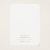 シンプルサテンモダン金ゴールドイヤリング表示カード (裏面)