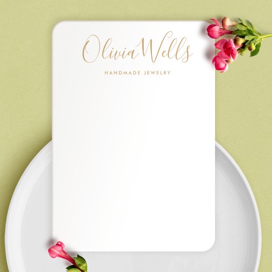 シンプルサテンモダン金ゴールドイヤリング表示カード