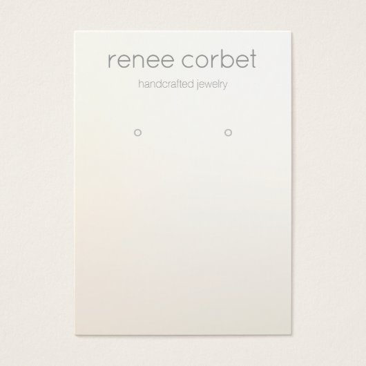 シンプルサテンモダン金ゴールドイヤリング表示カード (正面)