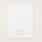 シンプルサテンモダン金ゴールドネックレスディスプレイカード (裏面)