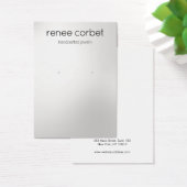 シンプルサテン銀モダンイヤリングディスプレイカード (デスク)