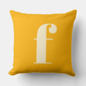 シンプルサニーミニマルイエローモノグラムレター クッション (正面)