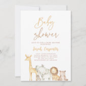 シンプルサファリエレガントベイビーシャワー招待状 招待状 (正面)