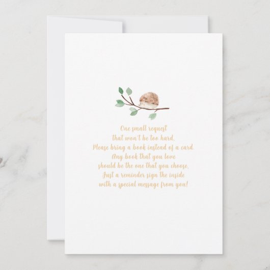 シンプルサファリエレガントベイビーシャワー招待状 招待状 (裏面)