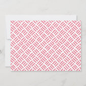 シンプルサファリ動物シルエットガールベビーシャワー 招待状 (裏面)