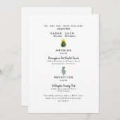 シンプルサボツホテルウェブサイト親結婚の 招待状 (正面/裏面)