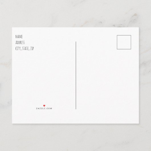 シンプルサボテンベビー写真誕生のお知らせ 案内ポストカード (裏面)