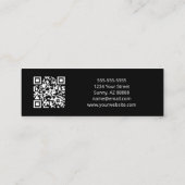 シンプルサボテンQRコード内部設計 スキニー名刺 (裏面)