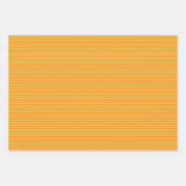 シンプルサマーイエローオレンジナローパタストライプのーン ラッピングペーパーシート (正面3)