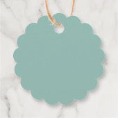 シンプルサマーシーサイドビーチ結婚式の好意 フェイバータグ (裏面)