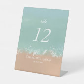 シンプルサマーシーサイドビーチ結婚式 台座サイン (正面)