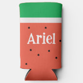 シンプルサマースイカ（ピンク）スライスのパーティーの好意 スリム缶クーラー (正面)