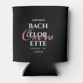 シンプルサマーブラックピンクバチェロレッテクルーパーティー 缶クーラー (正面)