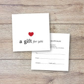 シンプルサロンエレガント赤いハートホワイト美しい スクエア名刺