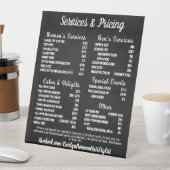 シンプルサロンメニュー 台座サイン (インサイチュ)