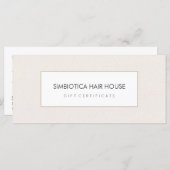 シンプルサロンモダンスパピンクギフト証明書 (正面/裏面)